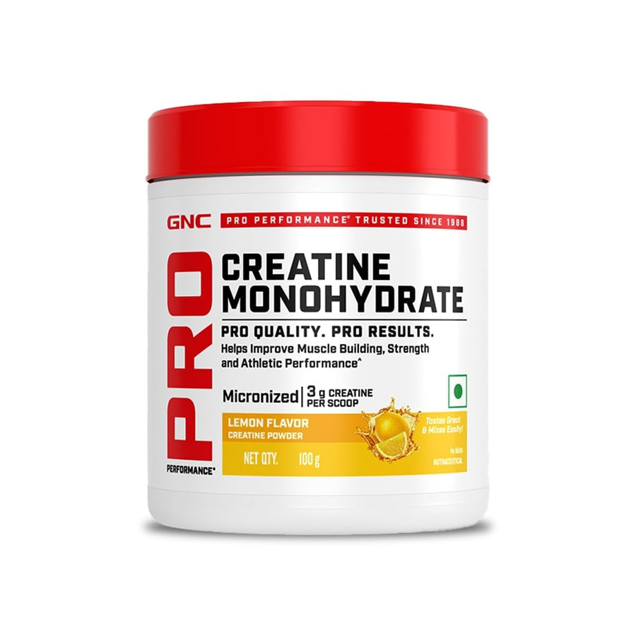 GNC Pro Performance Creatine Monohydrate – 100g | 3000mg Per Scoop | Micronised | Gluten-Free | Trusted Since 1935