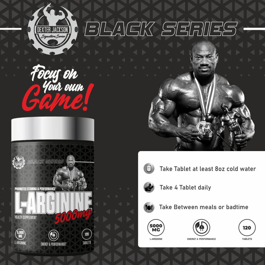 Dexter Jackson Signature Series Black Series L-Arginine 5000mg - 120 Tablets