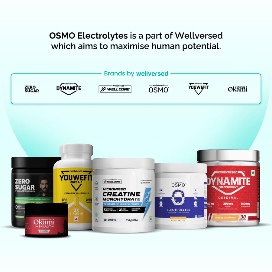 OSMO Electrolyte Powder | 270g (45 Servings) | Valencia Orange | Zero Sugar