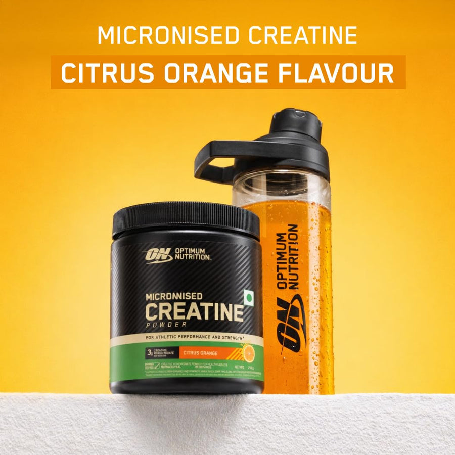 Optimum Nutrition Micronized Creatine Powder | 250g (65 Servings) | Citrus Orange | 3g Creatine