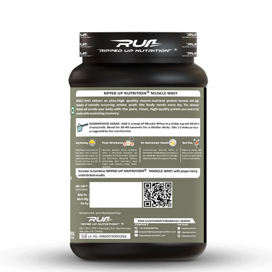 Ripped Up Nutrition Muscle Whey | 907g (2lbs) | Coconut Ice Cream | 24g Protein