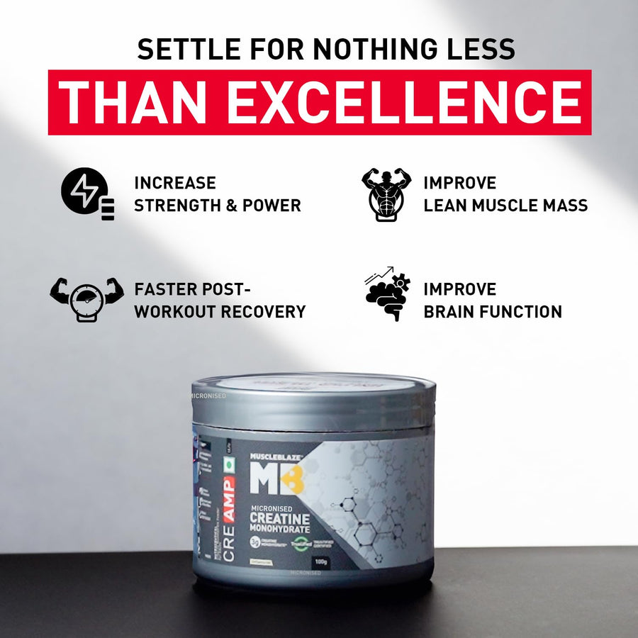 MuscleBlaze Micronised Creatine Monohydrate CreAMP Powder — product image 3