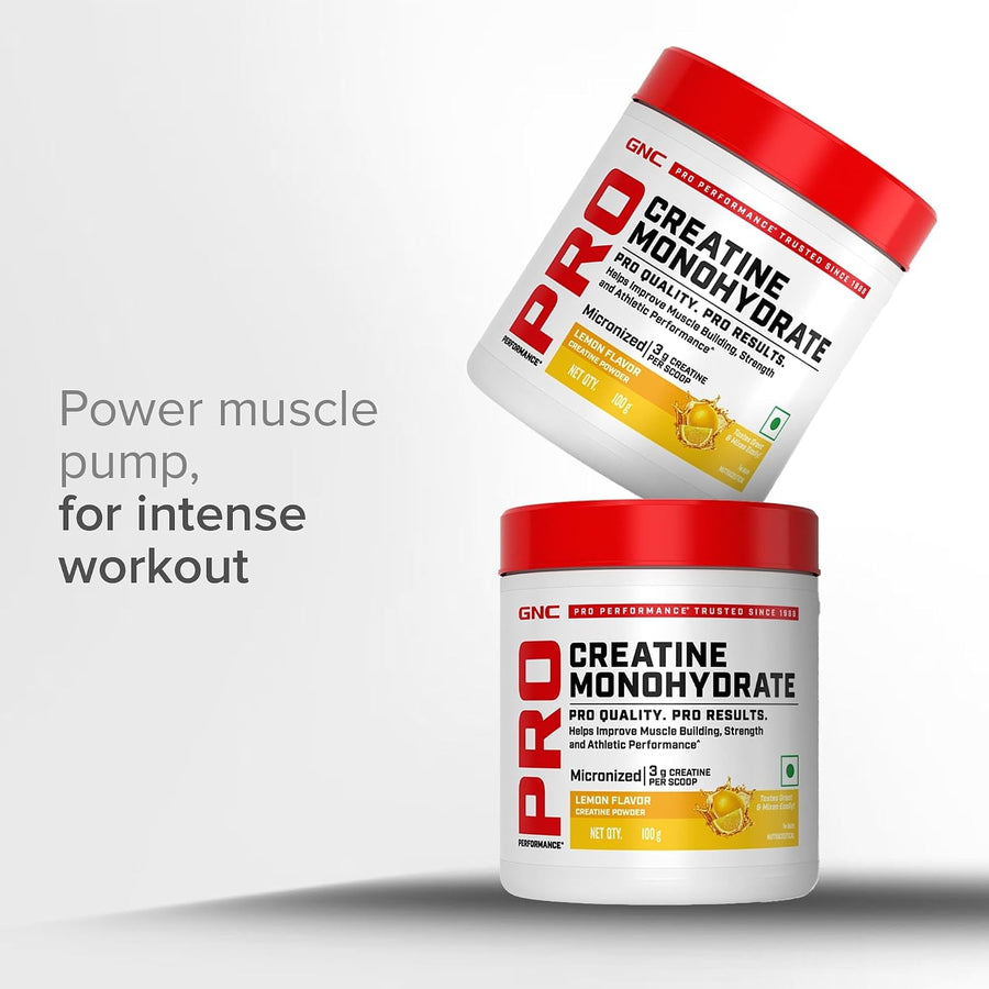 GNC Pro Performance Creatine Monohydrate – 100g | 3000mg Per Scoop | Micronised | Gluten-Free | Trusted Since 1935