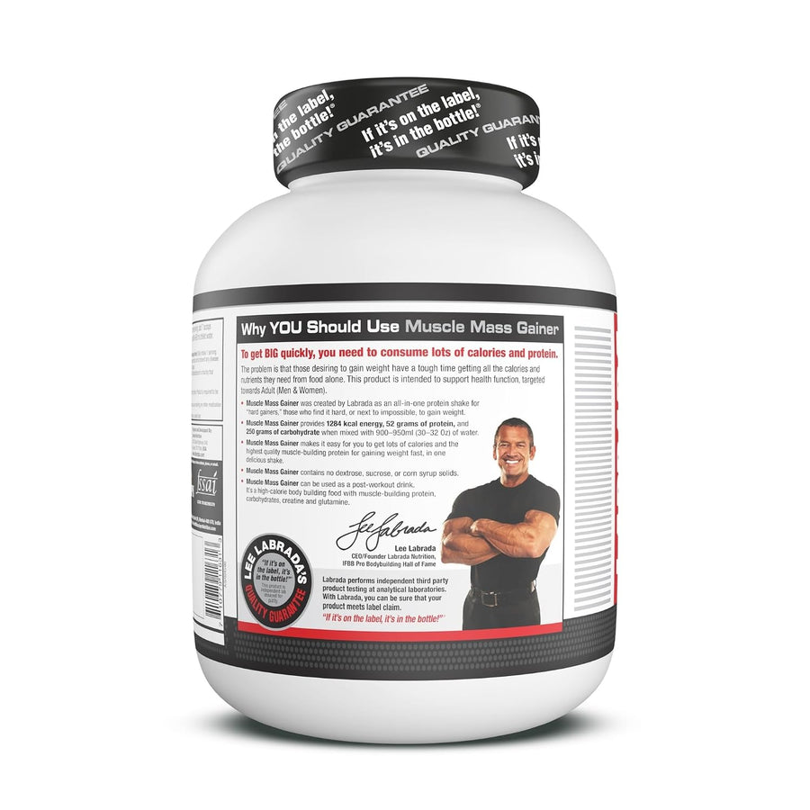 Labrada Muscle Mass Gainer | 3kg (9 Servings) | Chocolate | 52g Protein