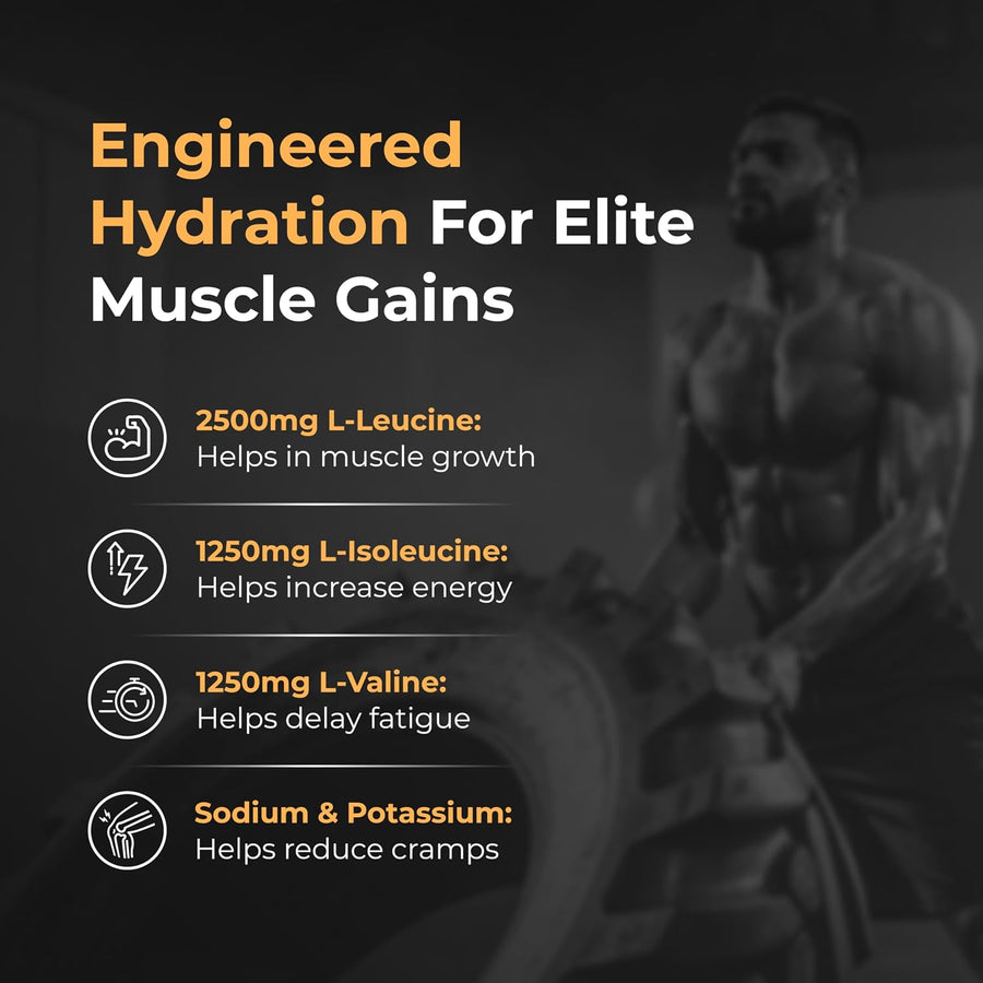 Nutrabay Gold BCAA 2:1:1 with Electrolytes | 250g (31 Servings) Orange 5g BCAA