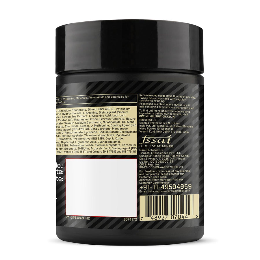 Optimum Nutrition (ON) Multivitamin for Men | 60 Tablets | Unflavoured | 26 Vitamins & Minerals