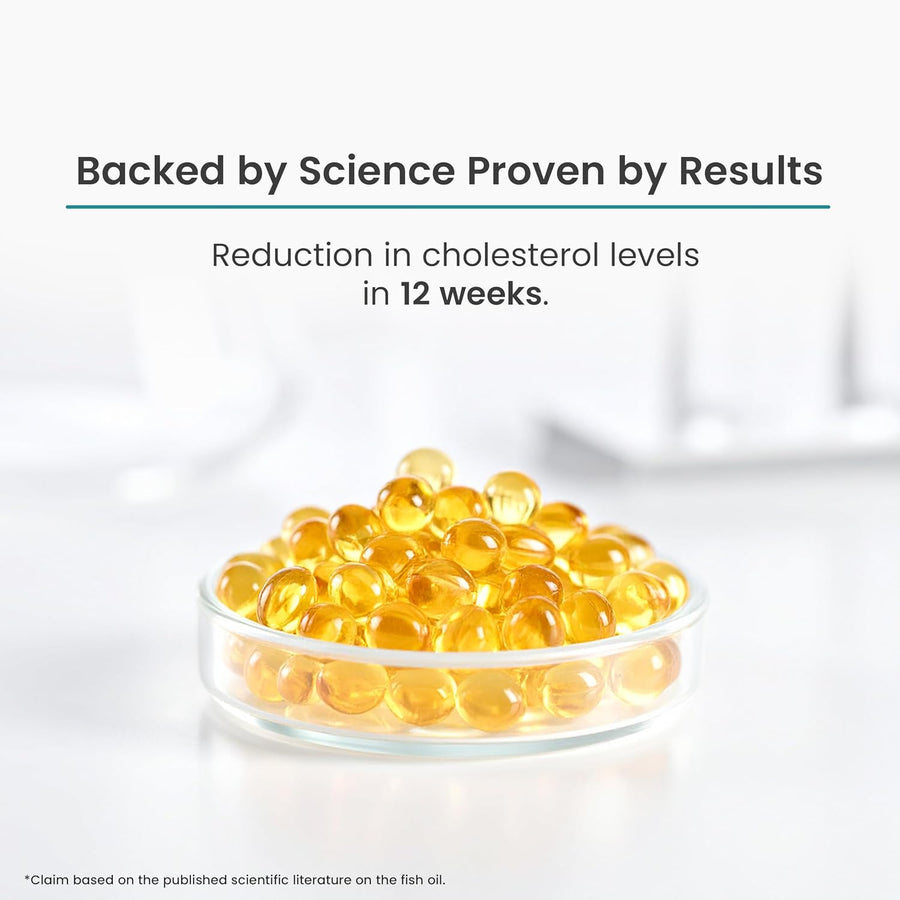 Neuherbs Mini Deep Sea Fish Oil | 1000mg Omega-3 | EPA 360mg & DHA 240mg | Vitamin E & D3 | Heart, Brain, Muscle & Joint Health | Lemon Flavour | 60 Softgels