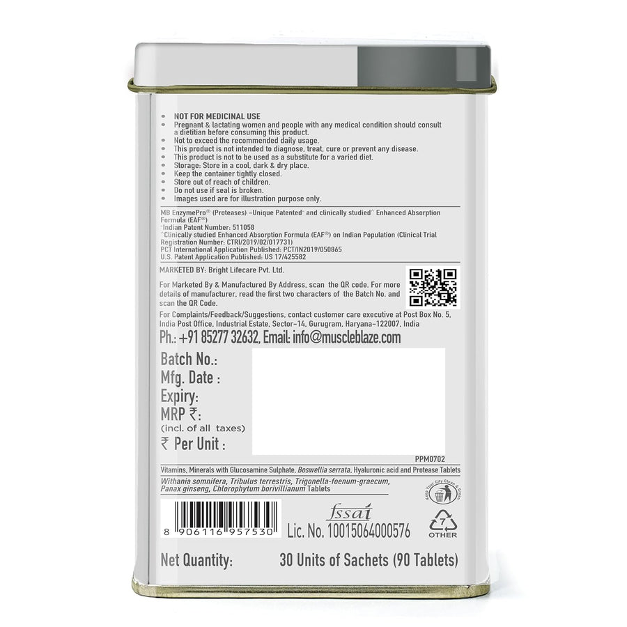 MuscleBlaze Biozyme Daily Multivitamin | 90 Tablets | 5-in-1 Supplement