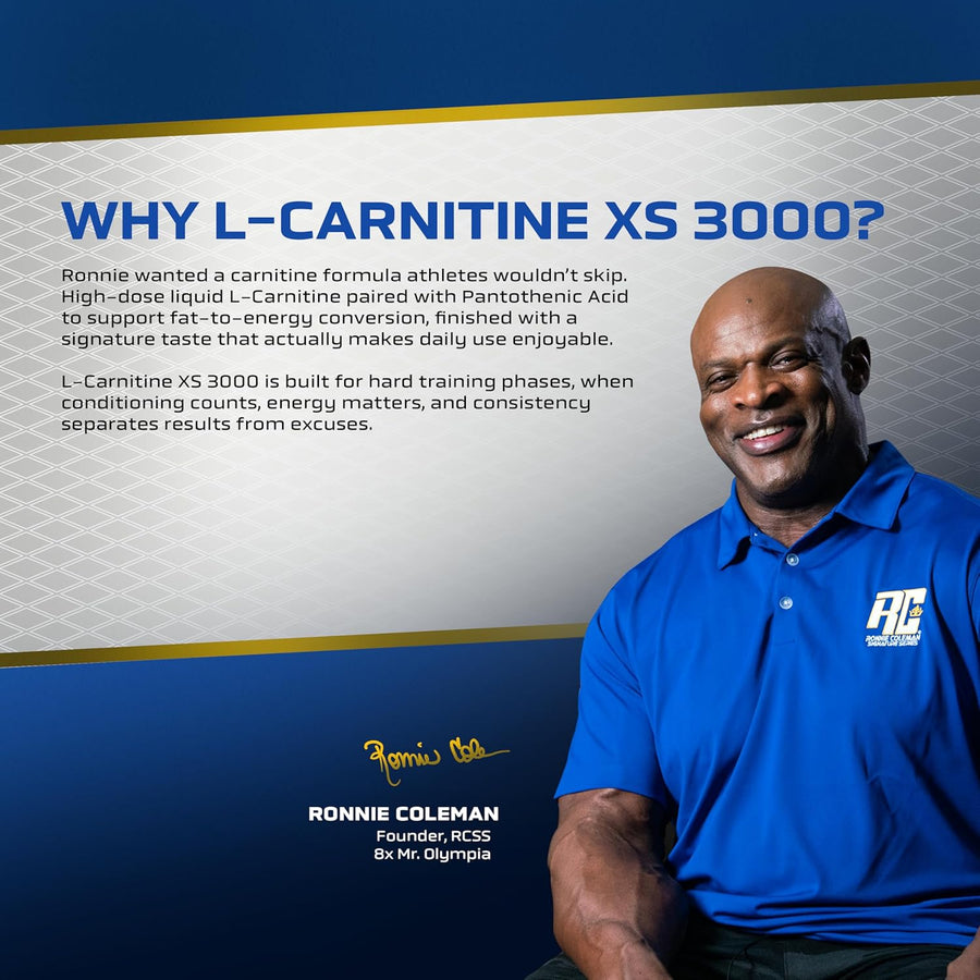 Ronnie Coleman Signature Series L-Carnitine XS 3000mg Liquid - 465ml (31 Servings)