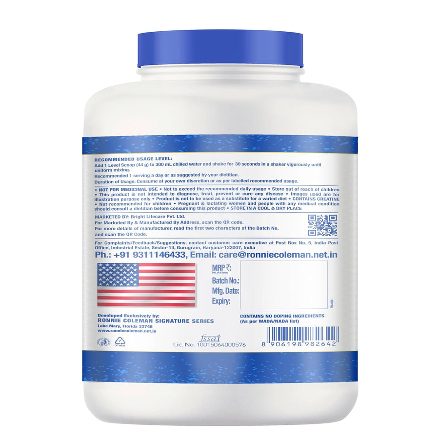 Ronnie Coleman Signature Series Pro-Antium Whey Protein – 2.27kg (5 Lbs) | Cookies and Cream | 52 Servings | 30g Protein | Supreme Multifaceted Protein Complex | With Digestive Enzymes & 3g Creatine