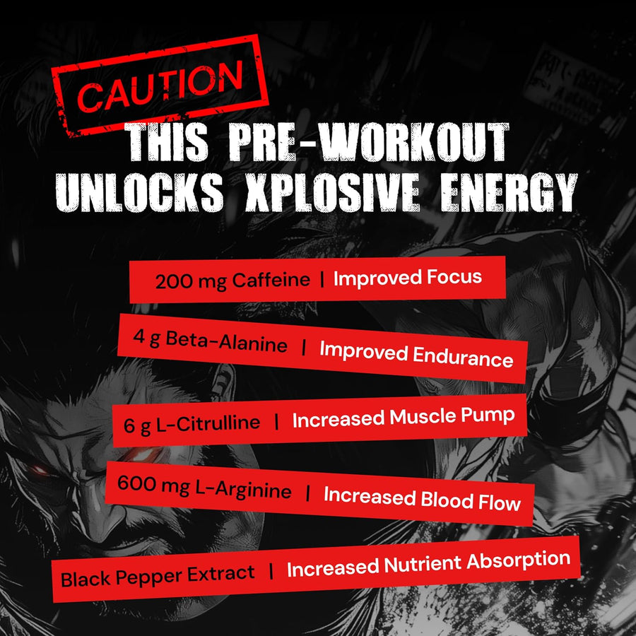Nutrabay RageX Pre-Workout | 360g (30 Servings) | Cola | 200mg Caffeine