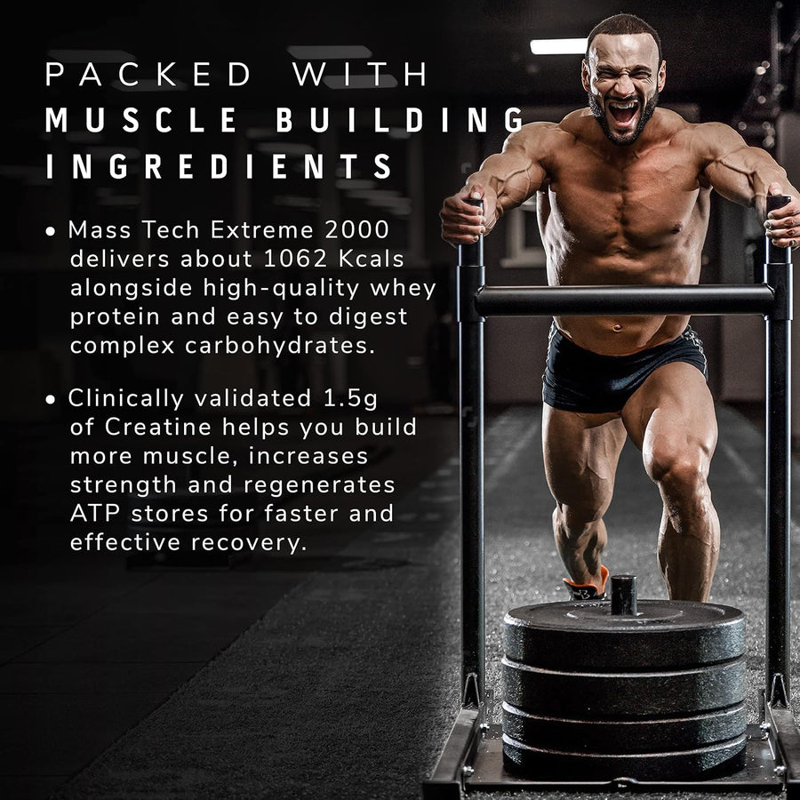 MuscleTech Mass-Tech Extreme 2000 | 3kg (10 Servings) | Triple Chocolate Brownie | 30g Protein