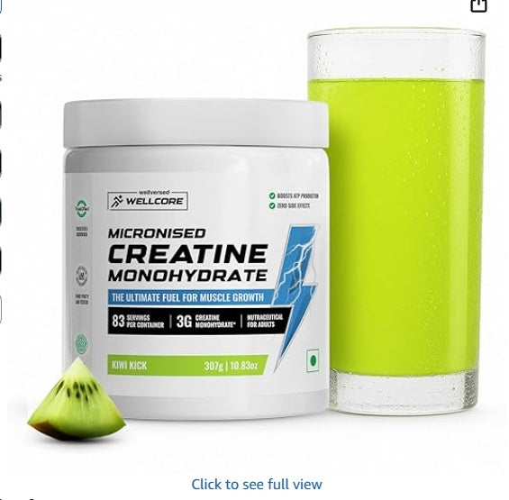 Wellcore Micronised Creatine Monohydrate Kiwi Kick 307g