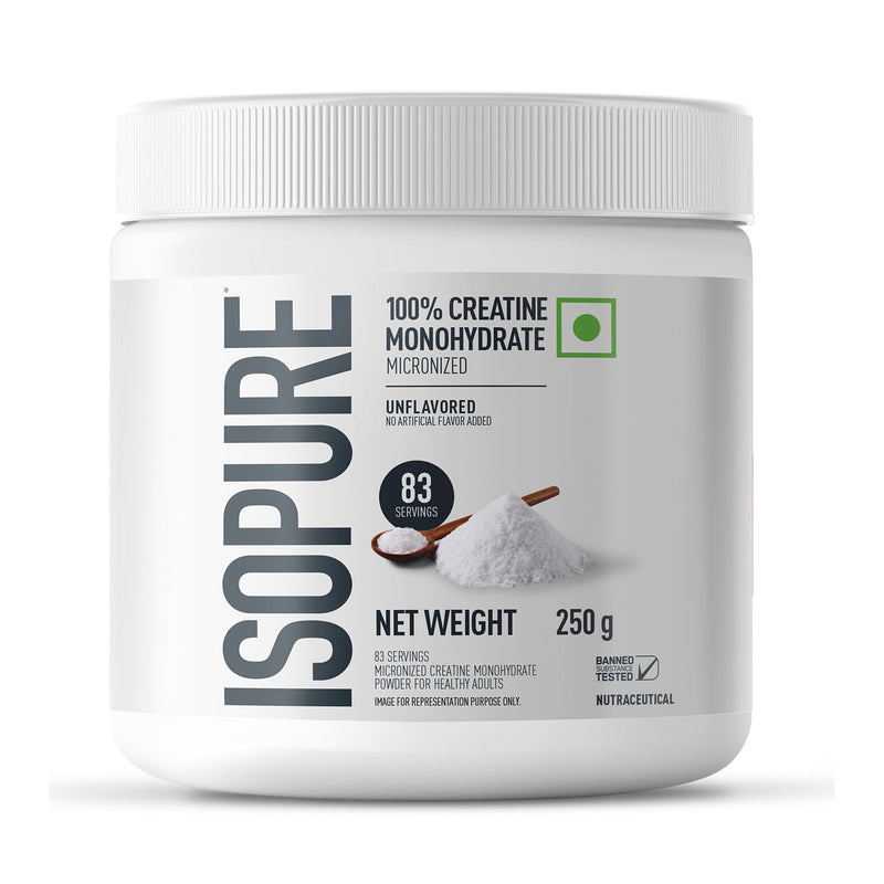 Isopure 100% Creatine Monohydrate Micronized – 250g, 83 Servings, Unflavoured
