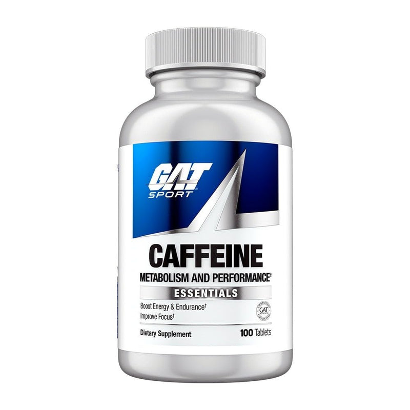 GAT Sport Caffeine Tablets - 100 Tablets | Metabolism and Performance Essentials | Boost Energy & Endurance, Improve Focus