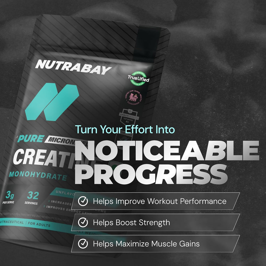 Nutrabay Pure Micronised Creatine Monohydrate Supplement Powder — product image 5