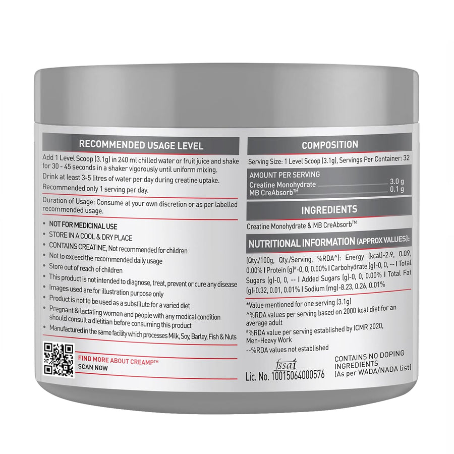 MuscleBlaze Micronised Creatine Monohydrate CreAMP Powder — product image 7
