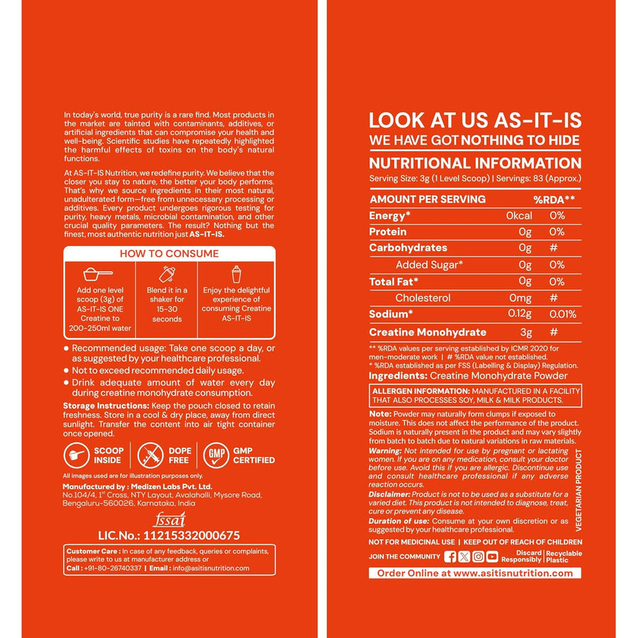 AS-IT-IS Nutrition Pure Creatine Monohydrate — product image 9