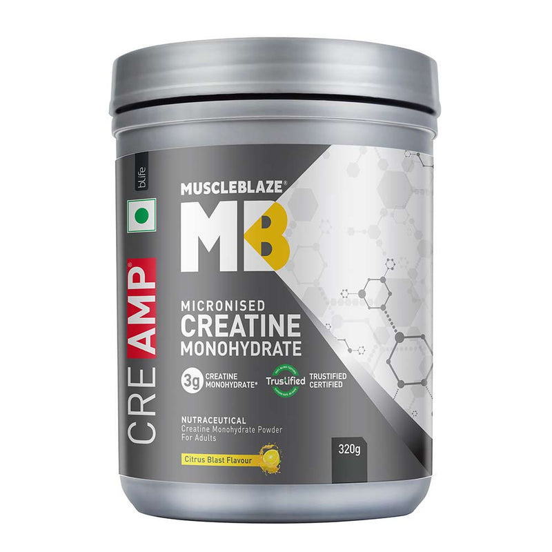 MuscleBlaze Creatine Monohydrate CreAMP Powder – Micronised, 32 & 80 Servings