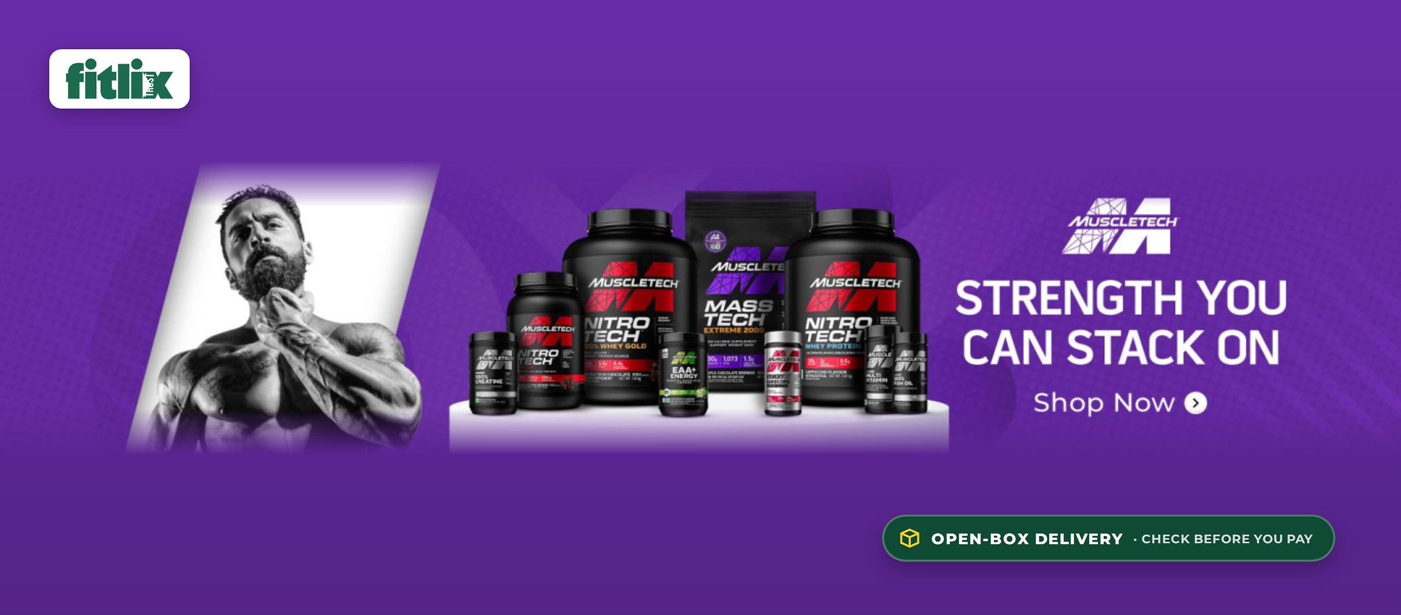 MuscleTech: strength you can stack on. Nitro-Tech, Mass-Tech and more. Open-box delivery, check before you pay.